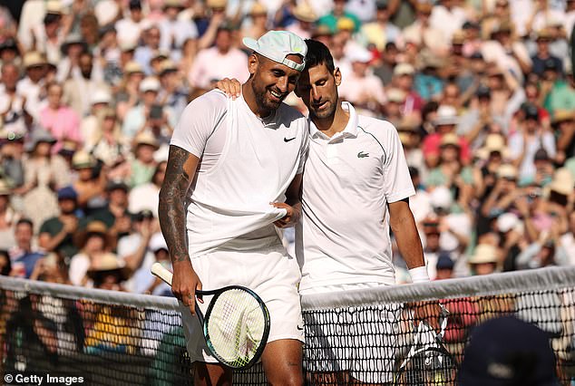 Kyrgios was once a strong critic of the serial Grand Slam champion as the pair clashed earlier on the track before later settling their differences