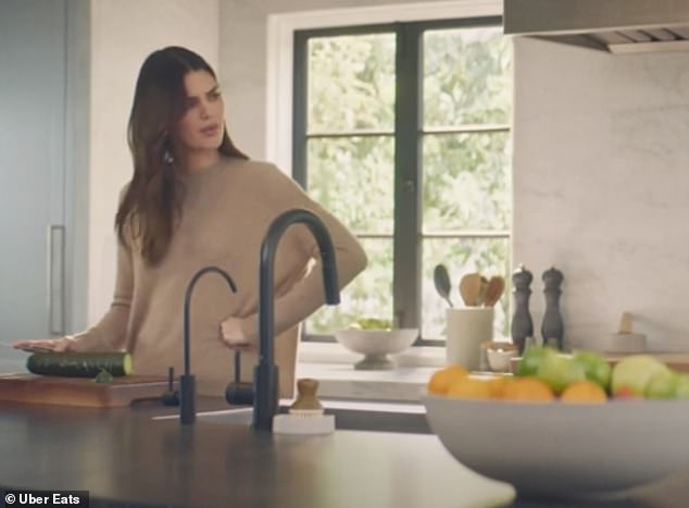 The 7Bravo host, 26, shared a clip on TikTok in which she and Sunday Urban discussed the best way to cut a cucumber, cheekily mocking a 2022 incident in which Kendall Jenner (pictured) struggled to cut the to prepare popular vegetables.