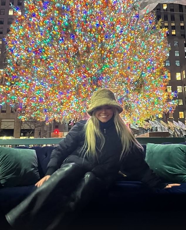 Dunne celebrated her recent LSU graduation by heading out for a Christmas night out in New York