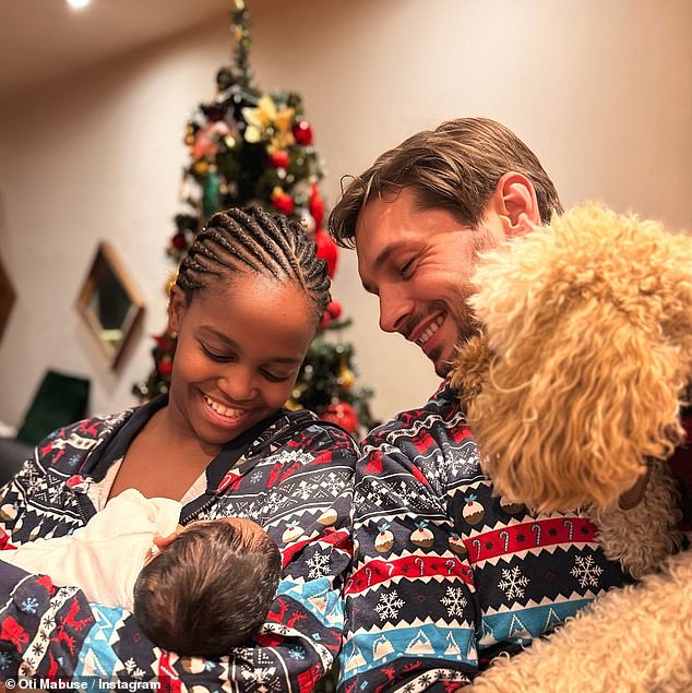 Oti explained that this year she and Marius are taking their 13-month-old daughter to spend Christmas with her family in South Africa (pictured last Christmas)