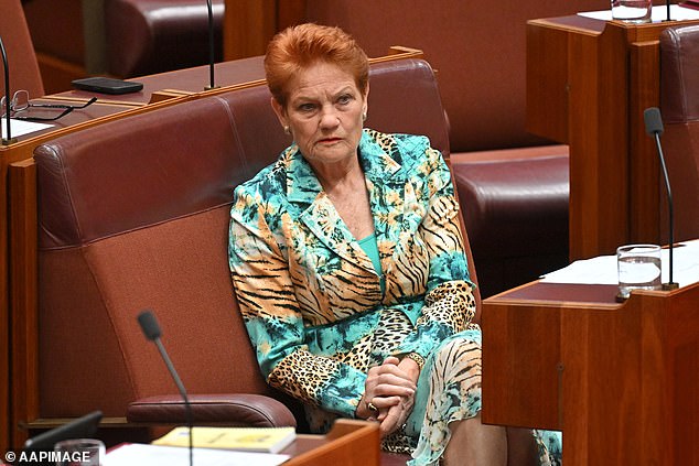 Pauline Hanson (pictured) praised the determination of Aussies after pub giant Australian Venue Co was forced to backtrack on its intention to avoid Australia Day events