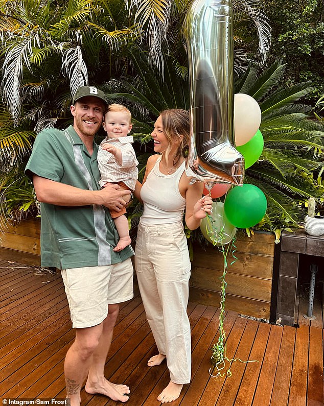 Sam posted to Instagram last month to share the exciting news of her impending arrival