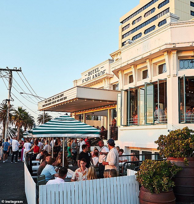 One of Australian Venue Co's pubs, The Esplanade 'Espy', in St Kilda, Melbourne (pictured), has celebrated World Lasagna Day - with Nationals leader David Littleproud calling out the group as hypocrites for initially scrapping Australia Day events