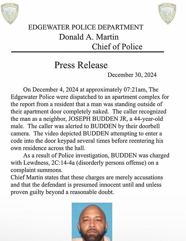 Budden is seen glaring in a recently released mug shot, released along with a statement outlining the charges against him and the alleged incident. His lawyer claimed it was only made public because of Budden's 'race and celebrity status'