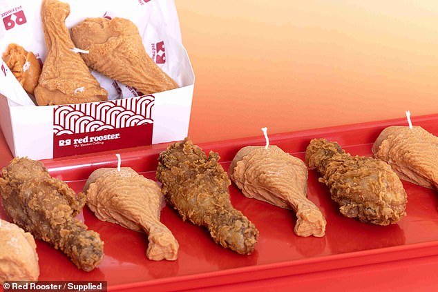 Red Rooster fans can now purchase a scented candle that smells like the fast food chain's popular menu items: fried chicken