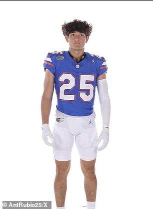 Rubio is a walk-on running back who joined the University of Florida roster last year