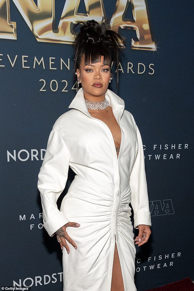 Rihanna's winning dinner fashion comes days after she revealed the 2000s outfit she regrets wearing [pictured this month]