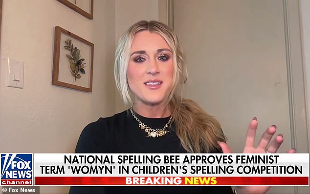 Former Kentucky swimmer and vocal anti-trans activist Riley Gaines has joined the Scripps National Spelling Bee over what she sees as a capitulation to “made-up issues” in gender politics.