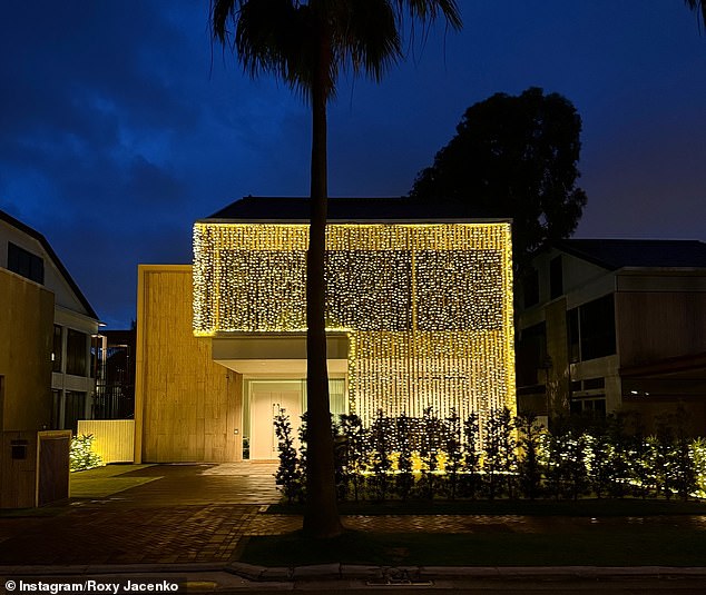 The PR mogul, 44, took to Instagram on Tuesday to show her fans the custom Christmas lights she had installed outside her lavish Singapore mansion