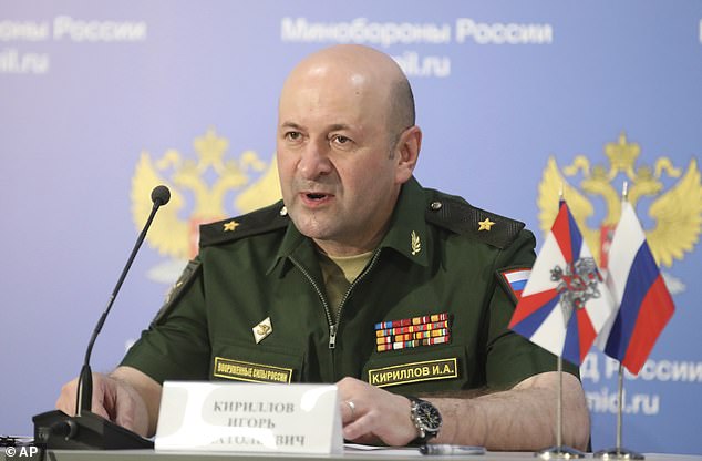 Kirillov had served as head of the Russian Armed Forces' Radiation, Chemical and Biological Defense Forces since 2017