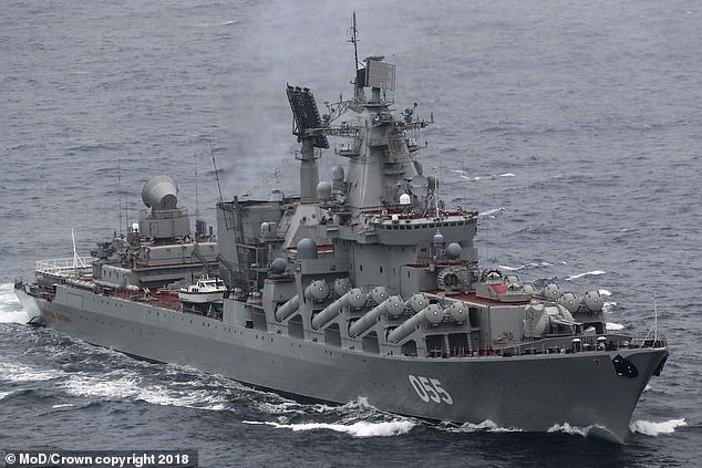 A Russian warship fired warning shots at a German helicopter conducting patrols over the Baltic Sea (file photo)