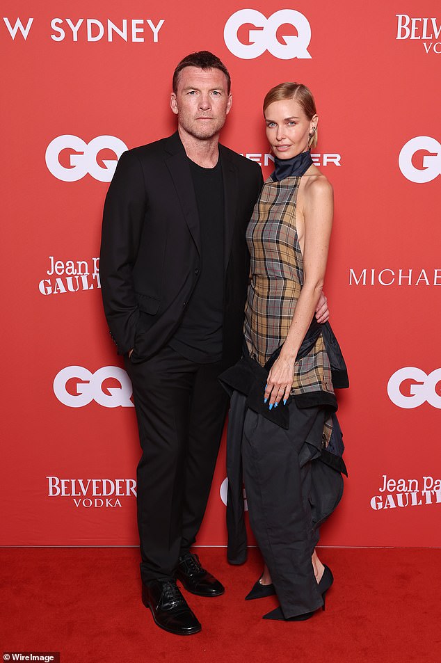 Sam Worthington attended the 2024 GQ Man of the Year Awards in Sydney with his wife Lara Worthington on Wednesday. Both shown