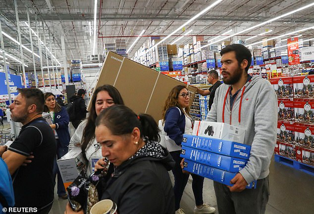 Sam's Club membership allows customers to purchase groceries and electronics at a discount in-store