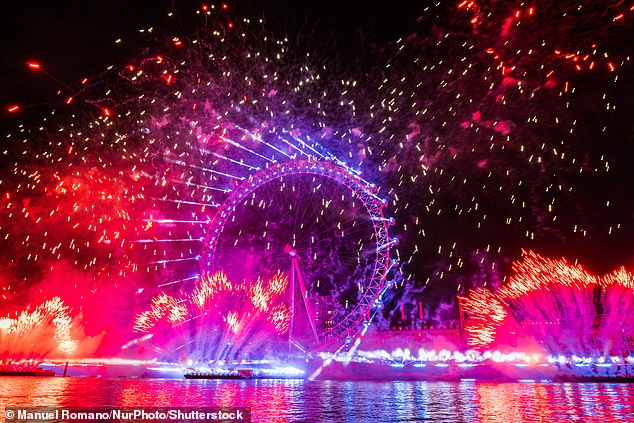 Last year, fireworks exploded around the London Eye during New Year's celebrations in London