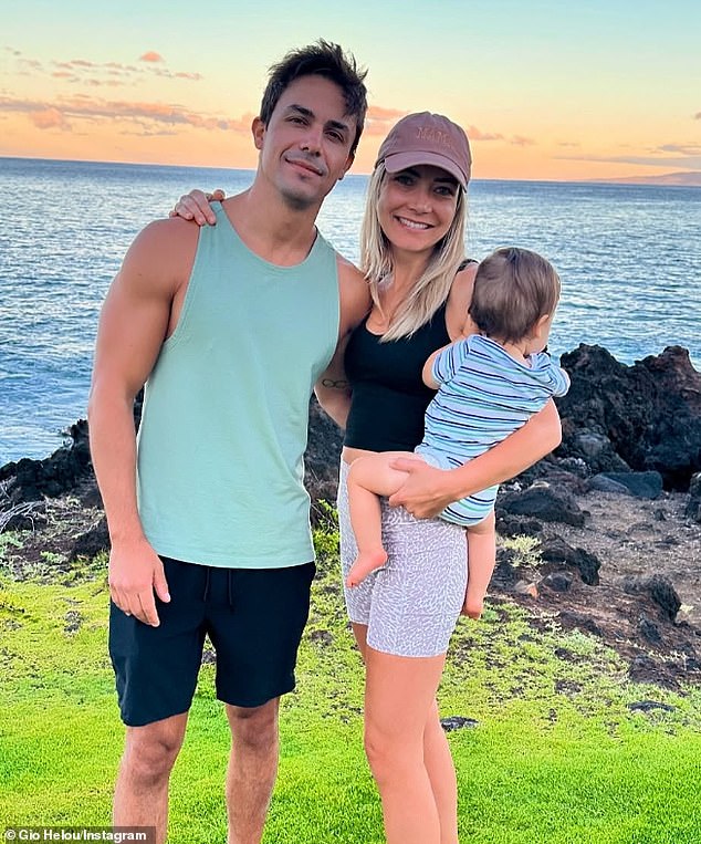 Selling the OC star Gio Helou and his wife Tiffany have suffered a pregnancy loss – they are pictured with son Theodore, 15 months