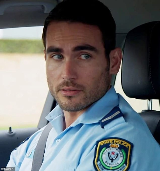 Home and Away fans are panicking about what awaits Summer Bay next season. And it looks like a new group of River Boys will appear in a new storyline. On-set photos from the Home and Away set have been leaked to the internet, showing Nicholas Cartwright's police officer Cash (pictured) making an arrest