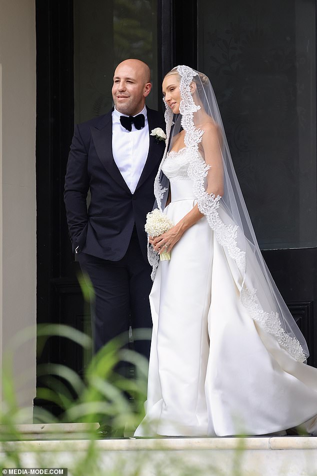 A Who's Who of Sydney high society attended the wedding of 'Pilates queen' Bernadette Fahey and property developer Jordan Sukkar at Scots College on Saturday