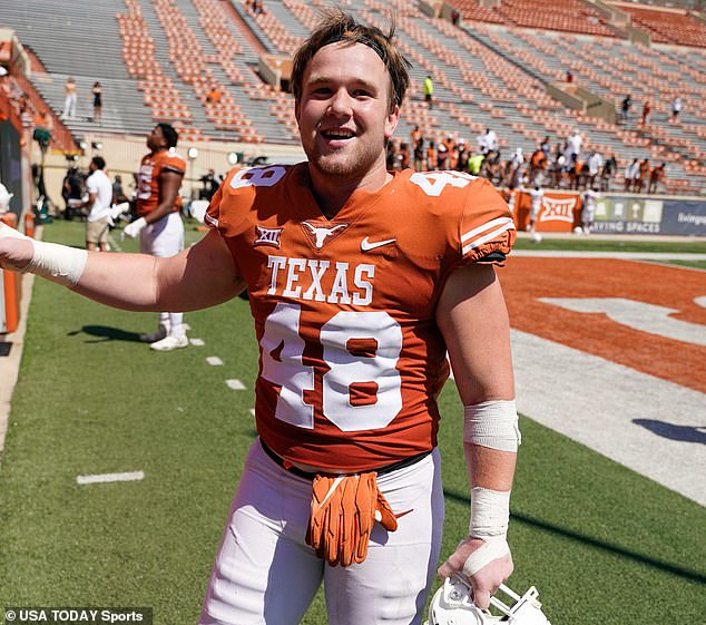 Saturday's ESPN College GameDay broadcast in Texas was marred by a vile sign mocking the death of former Longhorns player Jake Ehlinger (photo)