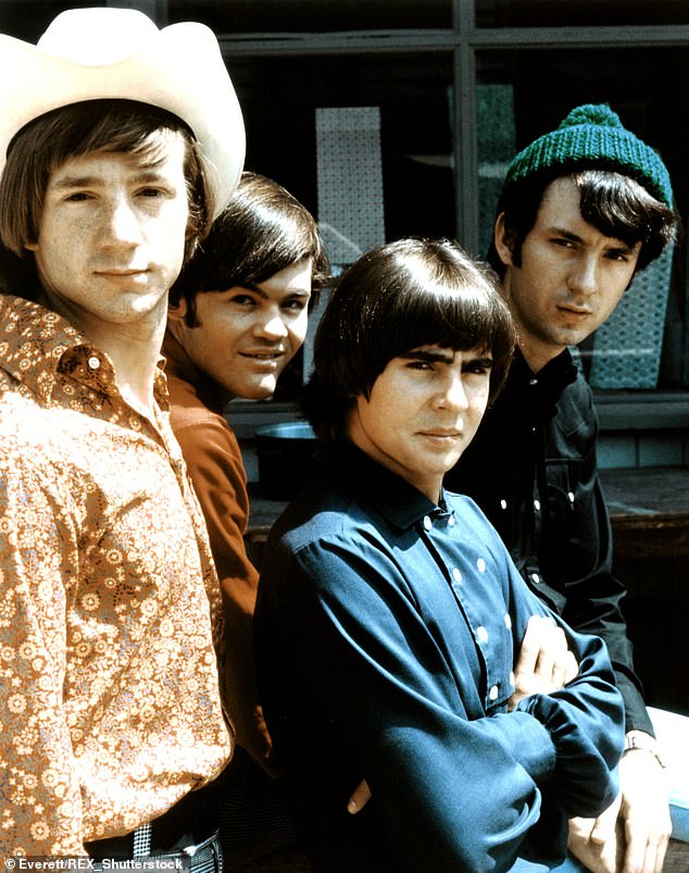 (L-R) Peter Tork, Micky Dolenz, Davy Jones and Michael Nesmith of The Monkees pictured in 1966