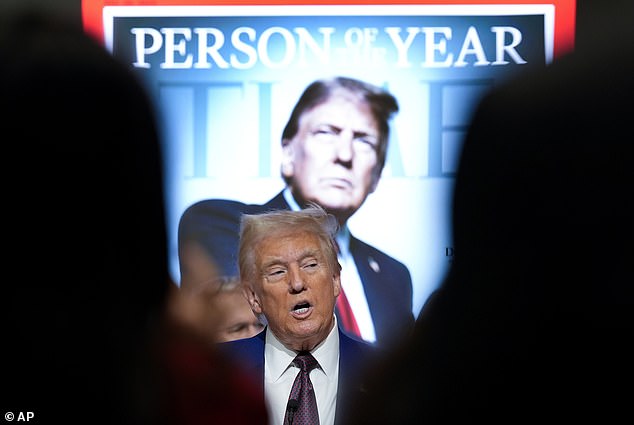 President-elect Donald Trump speaks during a Time magazine Person of the Year event at the New York Stock Exchange, Thursday, Dec. 12, 2024, in New York. A new poll from JCNF shows that a majority of small business owners voted for Trump and are hopeful about how his second term will impact their businesses.