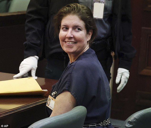 Sarah Boone, 47, smiled as she was sentenced to life in prison on Monday