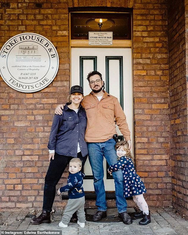 The 41-year-old told Stellar Magazine this weekend that she believes her children Molly, four, and Tom, two, who she shares with husband Neil Varcoe, are simply too young to understand. All depicted