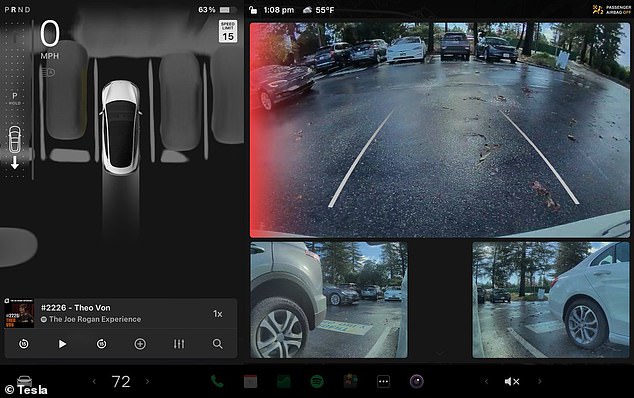 Your Tesla will activate an alert if a pedestrian or vehicle crosses behind your car while you are reversing, and will also sound an audible alert if a crossing object is now detected