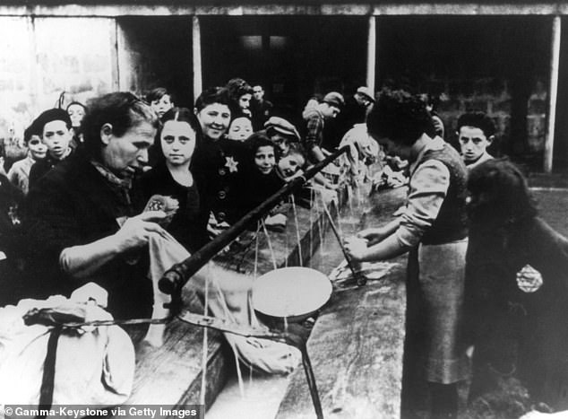 He advised the Syrian dictatorship on torture methods he had learned, including as commander of the Drancy internment camp, outside Paris. Above: prisoners in the Drancy camp