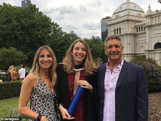 And according to News Corp, the reason behind the split was tension between Armytage and Lavender's children. Richard Lavender is pictured with ex-wife Kate (l) and daughter Grace