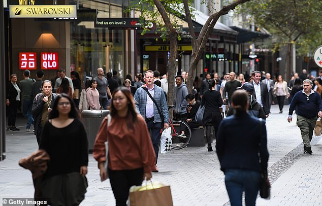 Australia's economy is still barely growing despite record high levels of immigration (photo is Sydney's Pitt Street Mall)