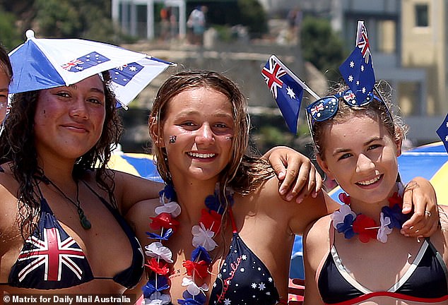 Australian Venue Co has faced a huge backlash over its decision to ban Australia Day celebrations at its venues. The photo shows Australia Day revelers at Bondi Beach