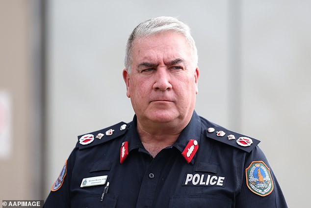 Police Commissioner Murphy (pictured) said there has been an 'escalation' in crime on the outskirts of Alice Springs since December 3