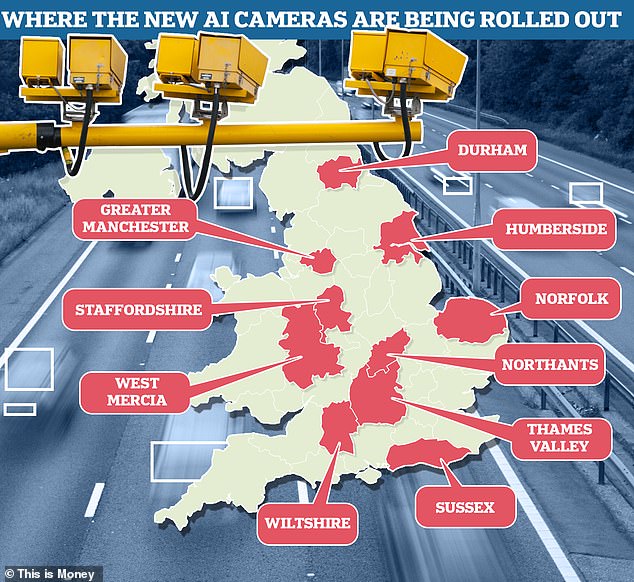 The number of drivers caught using mobile phones behind the