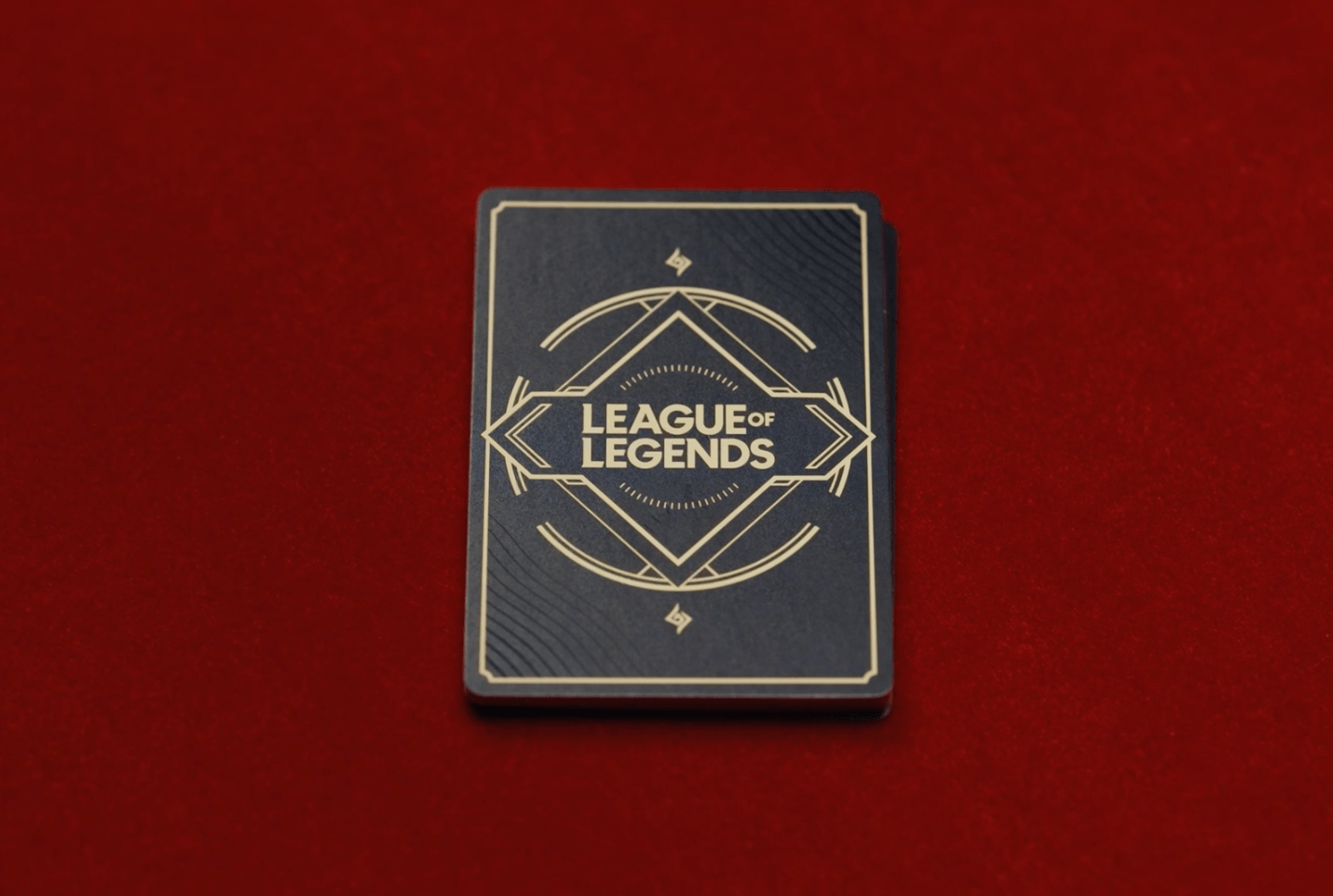 The back of a Project K deck, which reads 'League of Legends'