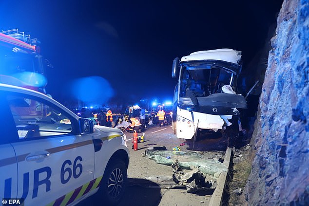 The bus crash occurred when the bus was traveling in the dark near the Porté-Puymorens ski resort in the Pyrenees, near Andorra, after the driver reportedly lost control of the vehicle.