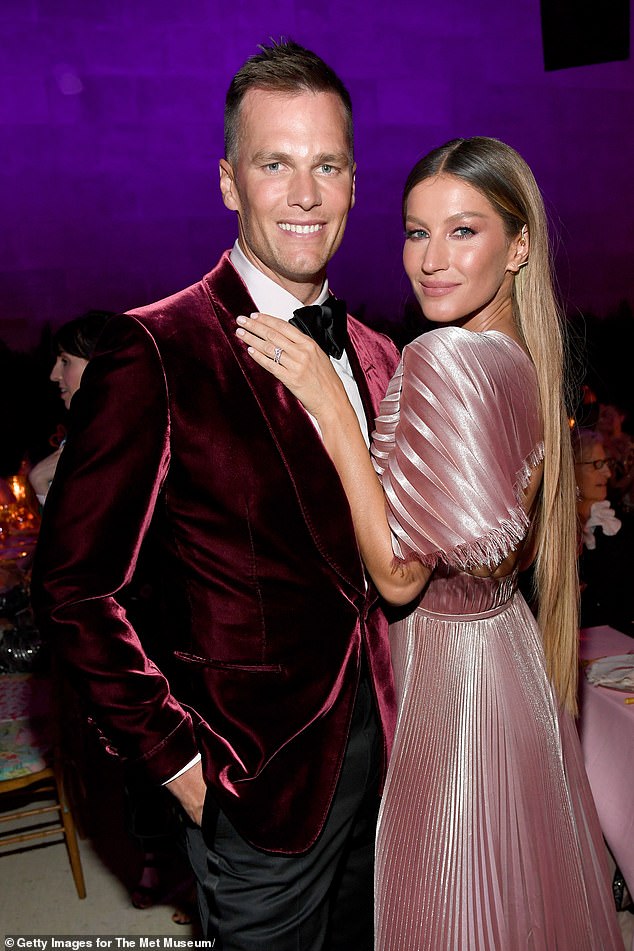 Brady and his now ex-wife Gisele Bündchen pictured during happier times in 2019