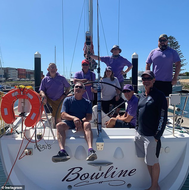 From left to right: Peter Hutchison, Anthony Pennington (front), Reid Bosward (red cap), Melanie Bushby, Troy Mohler (standing back), Nick Smith (seated front), Paul Senior (standing front right) and Paul Greaves (right at the back)