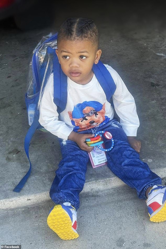 A Texas mother's worst nightmare came true when her three-year-old son Rudy Ratliff (pictured) was accidentally shot at a friend's house while she was playing Uno in the next room.