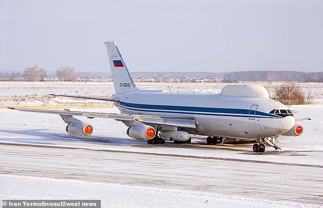 Putin's Ilyushin Il-80 Maxdome aircraft - for use in nuclear war - is maintained at the Beriev plant