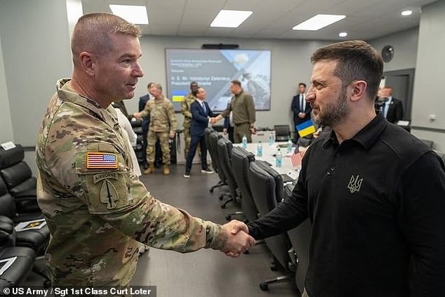 Pictured: Maj. Gen. John Reim of Picatinny Arsenal welcomes Ukrainian President Volodymyr Zelenskyy for a tour of the Scranton Army Ammunition Plant in September 2024. Picatinny's role in supplying munitions to Ukraine may explain the mysterious drones over NJ