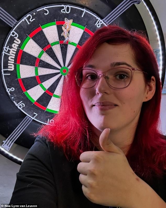 Noa-Lynn said she was depressed and had 'no fun' in life before her transition, and that playing darts saved her life