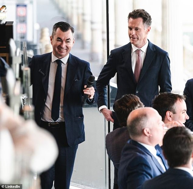 NSW Premier Chris Minns (right) will be referred to the Independent Commission Against Corruption over allegations he failed to disclose a friendship with Australian Turf Club official Steve McMahon (left)