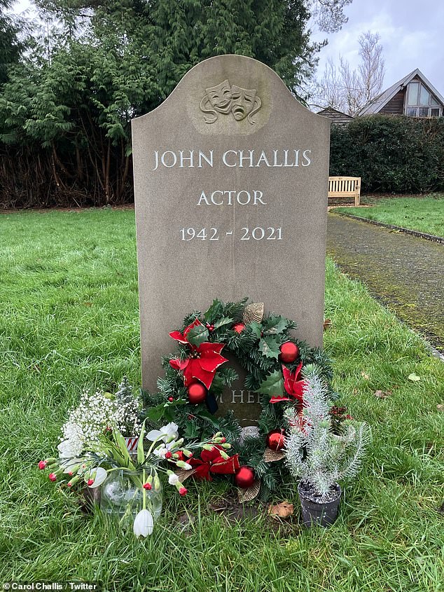 Carol shared an update on Christmas Day, uploading a photo of a festive surprise left at the cemetery in Leintwardine, Herefordshire