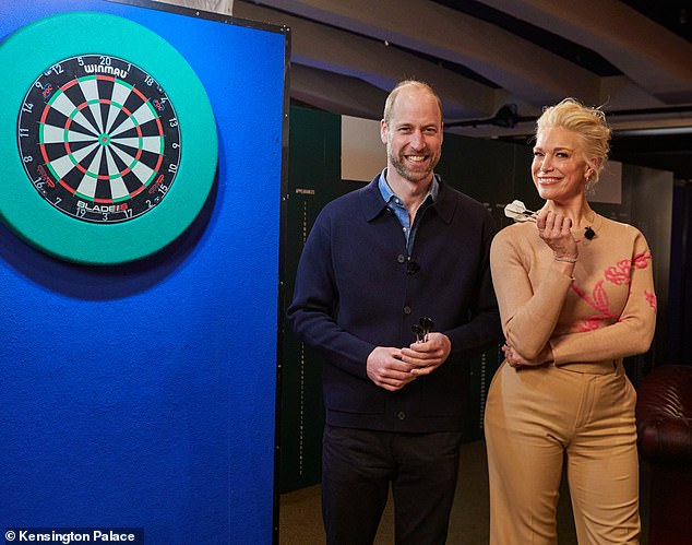 The Prince of Wales and Hannah Waddingham at Alexandra Palace in London to promote a new documentary about his Earthshot Prize work