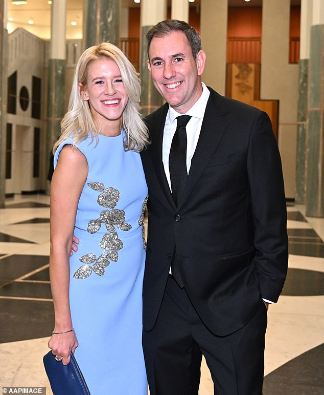 Is Treasurer Jim Chalmers (pictured with his wife Laura) prepared to step up if Labor needs him? Or could he be brought down by a whispering campaign by his political opponents?