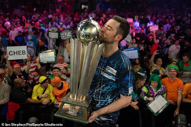 Luke Humphries won his first world title at Alexandra Palace in January