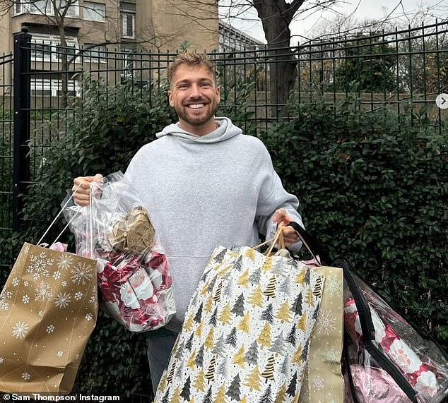 Meanwhile, Sam explained he wasn't spending Christmas at home with his girlfriend, revealing he had been delivering presents to people in need of charity.