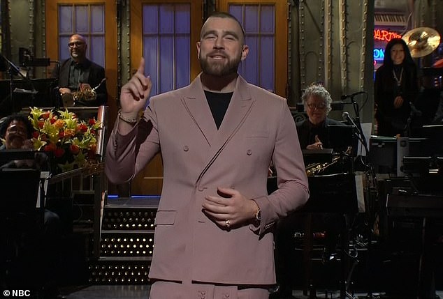 Kelce fulfilled a lifelong ambition when he appeared as a guest SNL host in March 2023