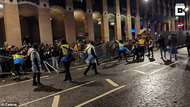 Barriers were knocked down as people tried to enter the event last year