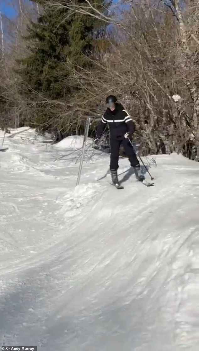 Murray instead hit the slopes on a pre-planned family ski holiday over the New Year period